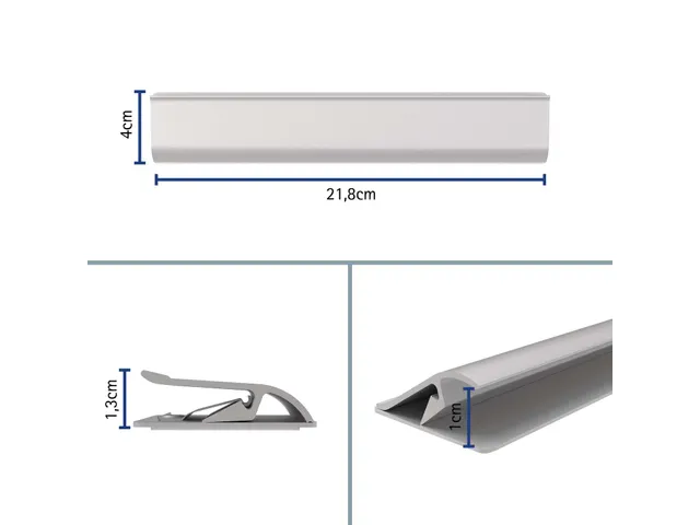 Klemlijst MAUL 218x40mm aluminium zelfklevend