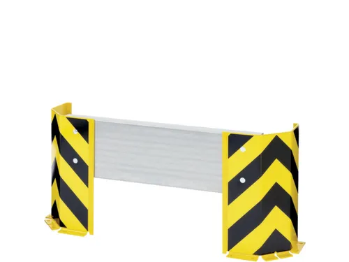 aanrijdbeschermingsplank,HxBxD 400x2500x270mm,staal,geel/zwart