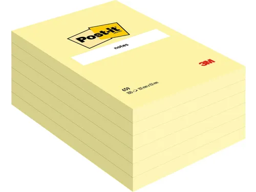 Memoblok Post-it 659 102x152mm geel
