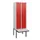 locker met bank,HxBxD 1950x600x815mm,2vak,vak B 300mm,draaigrendel