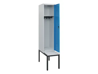locker met bank,HxBxD 1950x400x815mm,1vak,vak B 400mm,draaigrendel - 2