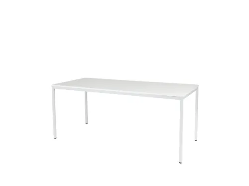 Domino Basic Tafel Vaste Hoogte 1800x800mm Wit 25mm Wit 4-Poots