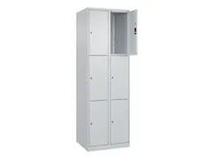 lockerkast,HxBxD 1850x600x500mm,2x3vakken,vak B 300mm,cil.-slot