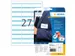 HERMA 4513 Naambadge textieletiket A4 63,5x29,6mm Wit/blauw 540 stuks