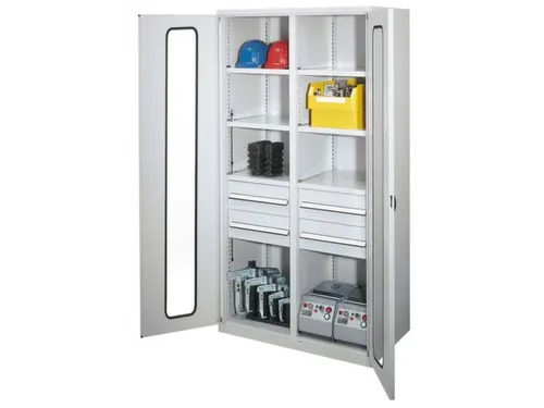 Materiaalkast Scheidingswand Venster 1950x1000x600mm 6legborden 4laden