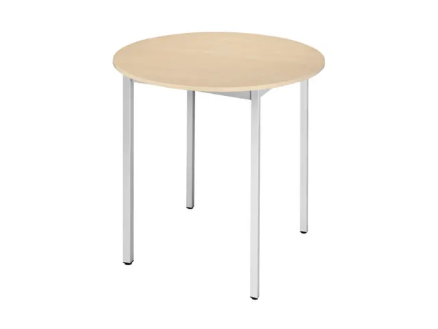 Tafel Rond 80 Cm Frame Aluminium Blad Esdoorn