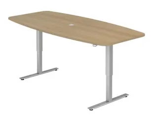 In hoogte verstelbare vergadertafel,HxBxD 710-1200x2200x1030mm - 2