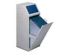 Afvalverzamelaar 69 liter binnenbak sticker papier klep voor blauw