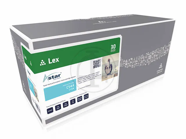 AS14445 Astar Lexmark C544X1CG Optra C toner cyaan rebuilt 4000pag