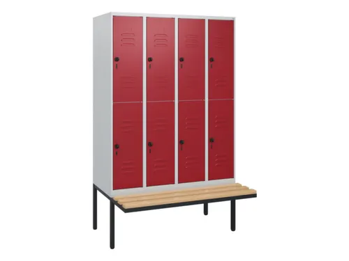 Dubbeldekse dekenkist,HxBxD 1950x1200x815mm,4x2vak.,vak B 300mm