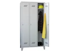 locker,HxBxD 1850x900x500mm,3vak,vak B 300mm,RAL7035,front RAL5010
