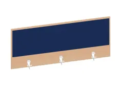 baliepaneel,v. bureau,aanbouw achter,B 1200mm,NE-esdoorn,BN6016-blauw
