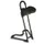 Stahulp Staal H 610-860Mm Zitting Zwart Pu Schuim Schuine Zuil
