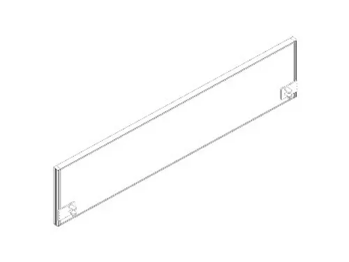 geluidabsorberende tafelscheidingswand,HxB 480x2000mm,wand stof,zwart