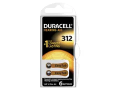 Batterij Duracell Hearing DA312 Ø7,9mm 180mAh 6 stuks