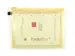Trousse avec fermeture éclair Foldersys A4 PVC jaune transparent