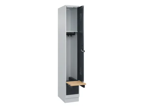 locker met bank,HxBxD 1950x300x815mm,1vak,vak B 300mm,draaigrendel