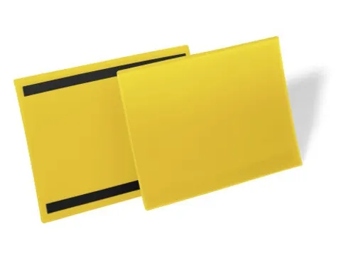 Magnetische documenthouder A4 liggend Geel