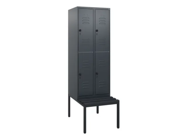 Dubbeldekse dekenkist,HxBxD 1950x600x815mm,2x2vak.,vak B 300mm