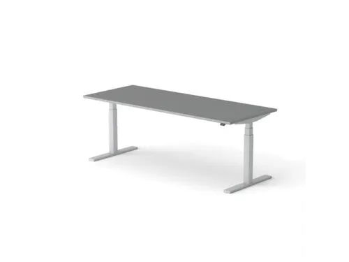 Elektrisch ihv bureau,HxBxD 650-1310x2000x800mm,blad donkergrijs