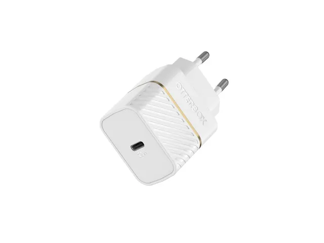 Chargeur mural OtterBox EU USB-C 20W + câble 1m blanc