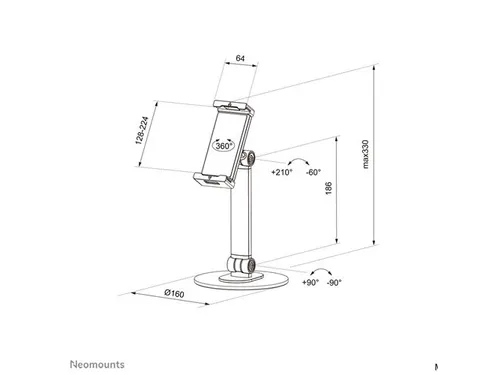 Tabletstand DS15540WH1 Kantelbaar 4.7-12.9 Inch Wit