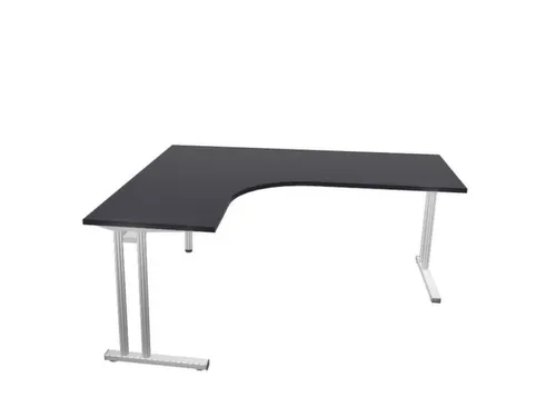 bureau in vrije vorm,HxBxD 740x1800x1600mm,vrije vorm,CC-zwart