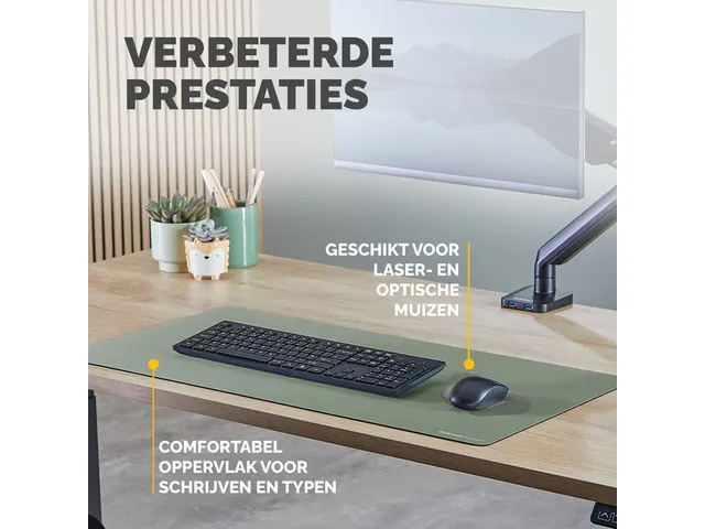 Bureau-onderlegger Fellowes Breyta saliegroen 80x40cm