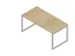 bureau,HxBxD 730x1600x800mm,blad eiken,sledeframe aluminium