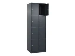 lockerkast,HxBxD 1850x600x500mm,2x4vakken,vak B 300mm,cil.-slot