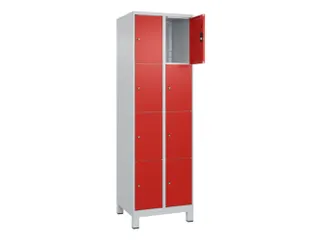 lockerkast,HxBxD 1950x600x500mm,2x4vakken,vak B 300mm,cil.-slot,voeten - 1