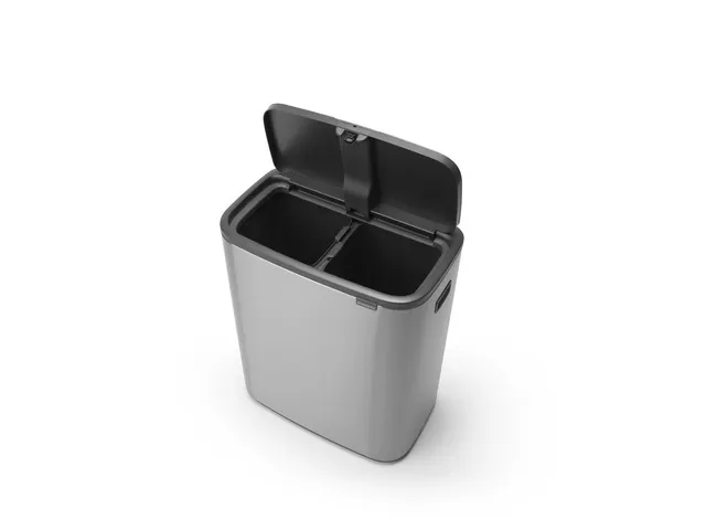 Afvalbak Bo Touch Bin 2x30 Liter Mat RVS FPP