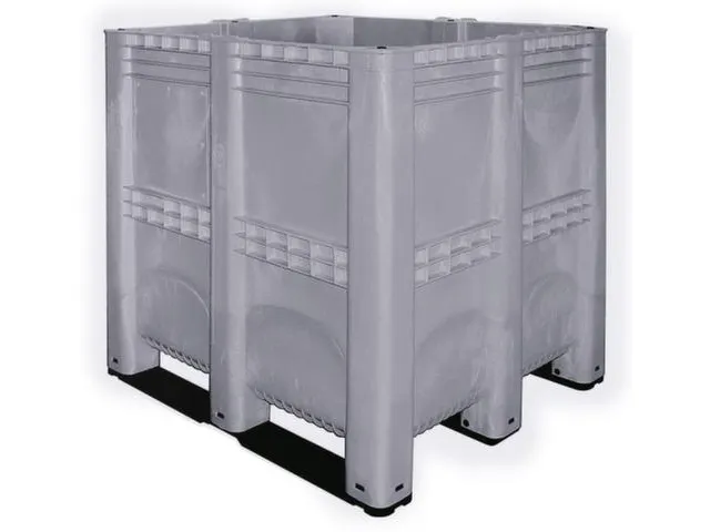 Mega-Stapelcontainer Pe 1250x1300x1150mm 1400 liter Gesloten Antraciet