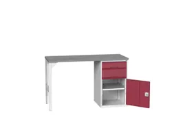werkbank,HxBxD 930x1500x600mm,linoleumblad,2voeten/1container