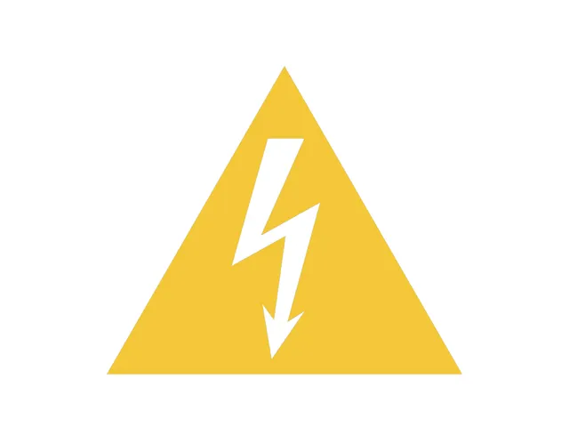 Pictogram bordje Djois Waarschuwing: elektrische spanning geel