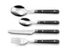 Pradel Essentiel bestekset Saxo, zwart, 16 stuks