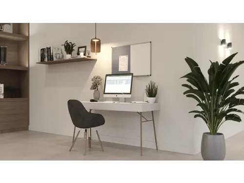 UNITE combibord grijs vilt-whiteboard 60x90cm