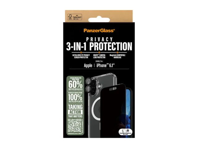 PanzerGlass 3-in-1 Privacy Protection Bundle iPhone 16, Apple, Appl