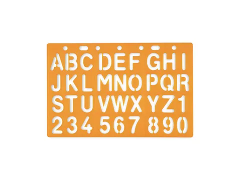 Sjabloon Standardgraph letters en cijfers 20mm