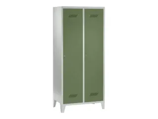 locker,HxBxD 1850x800x500mm,2vak,vak B 400mm,RAL7035,front RAL6011 - 2