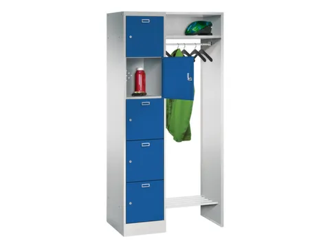 personeelsgarderobe cil.slot 1950x850x500mm 1x5 vakken 400mm RAL5010