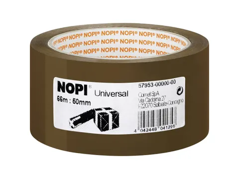 Nopi UNIVERSAL Verpakkingstape 66mx50mm Bruin