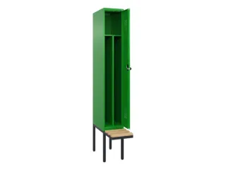 locker met bank,voor scheiding van kleding,HxBxD 2120x300x815mm,1vak - 1