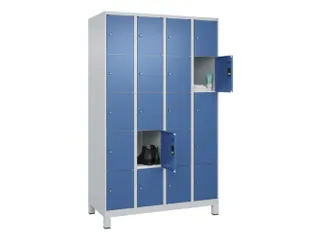 lockerkast,HxBxD 1950x1200x500mm,4x5vakken,vak B 300mm,cil.-slot - 1
