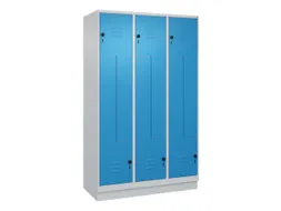 Z-garderobekast,HxBxD 1950x1200x500mm,vak B 200/400mm,draaigrendel