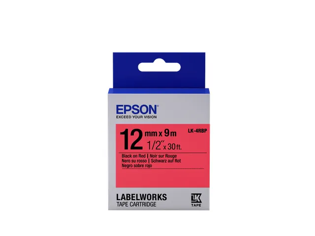 Pastel Tape- LK-4RBP Pastel Blk/Red 12/9
