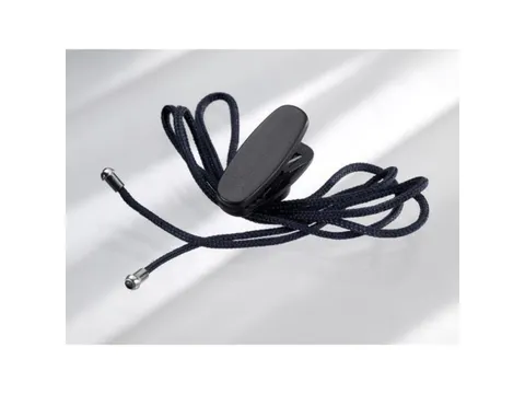 Elacin 890429 koord en metalen clip voor otoplastieken, zwart