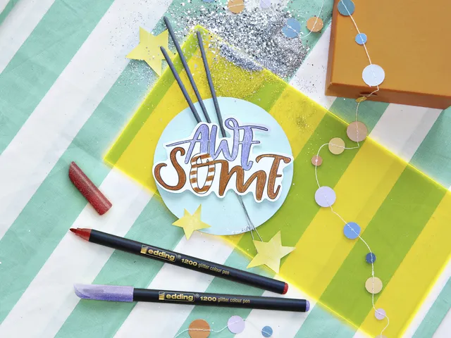 Fineliner edding 1200 fijn glitter assorti set à 5 stuks