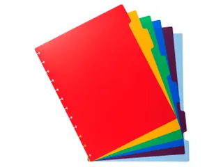 Tabbladen PP A4 voor showalb/ring 6 tabs - 3