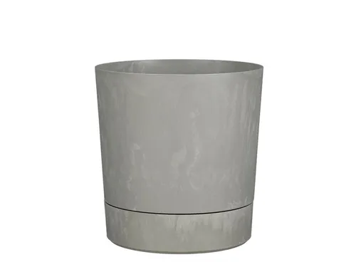 Plantenpot Mica Coco met schotel rond grijs 29.5 x 28 cm